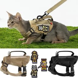 Cool Puppy Cat Tactical Harness and Leash Handheld Pet Harnesses for Cats Maine Coon Chinchilla Mascotas Adhesive Accessories