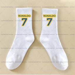 Cristiano Ronaldo Kids Long Socks CR7 Fashion Printed Hosiery Summer Breathable Thin Socks Outdoor Sports Socks Birthday Gifts