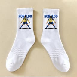 Cristiano Ronaldo Kids Long Socks CR7 Fashion Printed Hosiery Summer Breathable Thin Socks Outdoor Sports Socks Birthday Gifts
