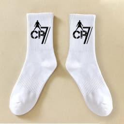 Cristiano Ronaldo Kids Long Socks CR7 Fashion Printed Hosiery Summer Breathable Thin Socks Outdoor Sports Socks Birthday Gifts