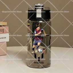600ML CR7 Sports Water Bottles Cartoon Football Star Ronaldos Large Water Cups New Outdoor Transparent Drinking Bottle Kids Gift