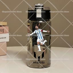 600ML CR7 Sports Water Bottles Cartoon Football Star Ronaldos Large Water Cups New Outdoor Transparent Drinking Bottle Kids Gift