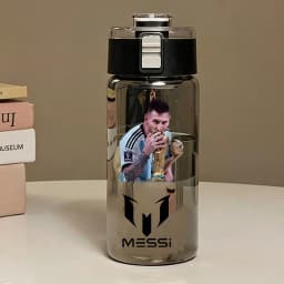 600ML CR7 Sports Water Bottles Cartoon Football Star Ronaldos Large Water Cups New Outdoor Transparent Drinking Bottle Kids Gift