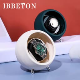 IBBETON Single Watch Winder for Automatic Watches Storage Box Automatic Winder Use USB Cable / with Battery Mabuchi Mute Motro