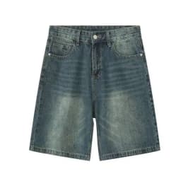 IEFB Summer Denim Shorts Men's Loose Korean Style Retro Short Jeans Fashion Washed Casual Knee Length Pant New Streetwear 9A8588