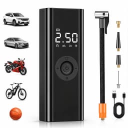 Tire Inflator Portable Air Compressor, 150PSI Cordless Tire Inflator, Smart Air Pump for Car Tires & Motorcycle with Auto Stop