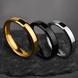 Freeteeme Punk 2mm/4mm/6mm/8mm Wide Simple Rings for Women Men Stainless Steel Smooth High Polished Wedding Finger Rings Jewelry