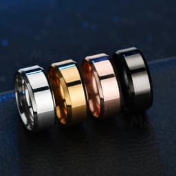 Freeteeme Punk 2mm/4mm/6mm/8mm Wide Simple Rings for Women Men Stainless Steel Smooth High Polished Wedding Finger Rings Jewelry