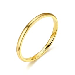 Freeteeme Punk 2mm/4mm/6mm/8mm Wide Simple Rings for Women Men Stainless Steel Smooth High Polished Wedding Finger Rings Jewelry