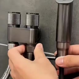 Stainless steel household toilet spray gun,handheld bidet sprayer,double outlet angle valve, pressurized nozzle,flushing device