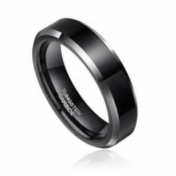 Somen 8mm 6mm Women Men Black Tungsten Carbide Ring Wedding Band Promise Marriage Couples Rings Set Fashion Alliance Jewelry