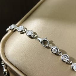 KNOBSPIN 3mm Moissanite Tennis Bracelet GRA Certified s925 Sterling Sliver Dainty Bezel Bracelets for Women Man Wedding Jewelry