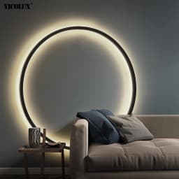 Simple Circle Background Decoration Lamps New Modern LED Wall Lights Living Room Bedroom Bedside Aisle Corridor Indoor Lighting