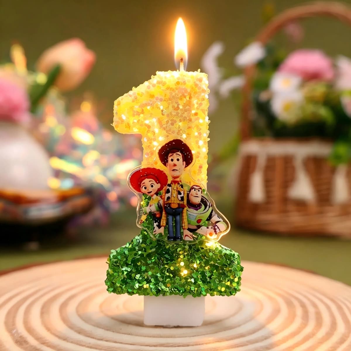 Hot Cute Cartoon T-O-Y Story Digital Candle Numbers 0-9 Kids Birthday Cake Decoration Cartoon Party Supplies Accessory