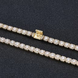 5mm Iced Tennis Chain Bracelet Bling Zircon Cluster Diamond 18k Gold Plated Bracelet for Women Men Hip Hop Jewelry