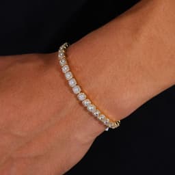 5mm Iced Tennis Chain Bracelet Bling Zircon Cluster Diamond 18k Gold Plated Bracelet for Women Men Hip Hop Jewelry