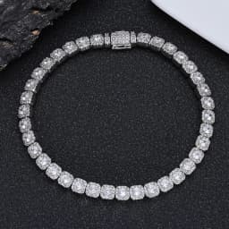 5mm Iced Tennis Chain Bracelet Bling Zircon Cluster Diamond 18k Gold Plated Bracelet for Women Men Hip Hop Jewelry