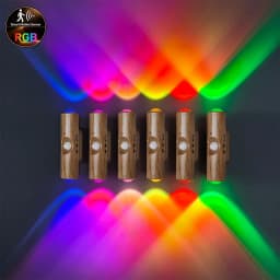Double Head RGB LED Night Light with Motion Sensor Rechargeable Magnetic Wall Lamp for Cabinet Hallway Stair Mood Ambient Light