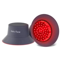 Hello Face T100 336 LEDs Red Light Bucket Hat with 660nm & 850nm Infrared for Daily Scalp Care and Home Wellness