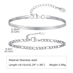 1/2/3pcs Chain Bracelet for Men Women,Stainless Steel Twisted Rope Cuban Chain Wristband,Hip Hop Minimalist Jewelry Gift