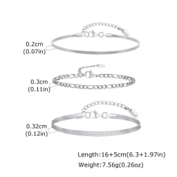 1/2/3pcs Chain Bracelet for Men Women,Stainless Steel Twisted Rope Cuban Chain Wristband,Hip Hop Minimalist Jewelry Gift
