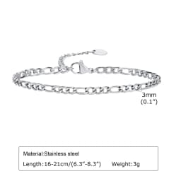 1/2/3pcs Chain Bracelet for Men Women,Stainless Steel Twisted Rope Cuban Chain Wristband,Hip Hop Minimalist Jewelry Gift