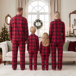 Family Matching Christmas Pajamas Sets Mother and Kids Pyjamas Plaid Print Tops+Pants Xmas Sleepwear Baby Romper Pet Dog Clothes