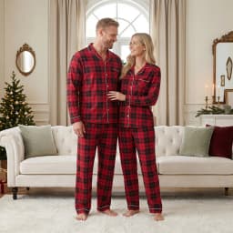 Family Matching Christmas Pajamas Sets Mother and Kids Pyjamas Plaid Print Tops+Pants Xmas Sleepwear Baby Romper Pet Dog Clothes