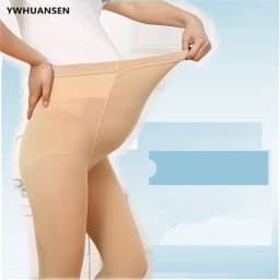 Spring Autumn Velevt Tights For Pregnant Women Adjustable High Waist Maternity Pantyhose U-shaped Belly Support Sock