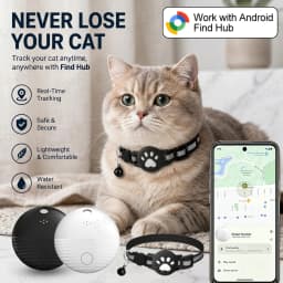 Smart Location Tag Works with Google Find Hub Android Bluetooth Anti-Lost Tracker With Cat Collar Item Finder Wallet Pets Bags