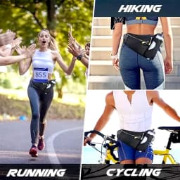 Fanny Pack with Water Bottle Holder Crossbody Bag with Extension Strap Running Belt Hydration Waist Pack for Walking Running