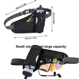 Fanny Pack with Water Bottle Holder Crossbody Bag with Extension Strap Running Belt Hydration Waist Pack for Walking Running