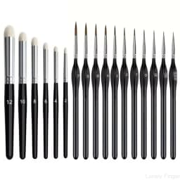 Miniature Paint Brushes Drybrush Set, Acrylic Paint Brushes for Oil, Watercolors, Tabletop, Figurine