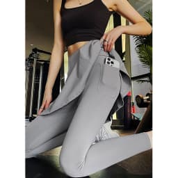 Aiithuug Side Ruched Women Tennis Skirted Leggings with Pockets Capris Yoga Leggings with Skirts Tennis Pickleball Clothing