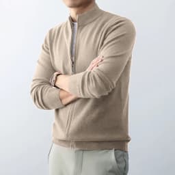Animal Game Men's Zipper Cardigan Sweater Slim Fit Sweaters Stand Knitwear Jumper Warm Cold Blouse Zip Long Sweatcoats