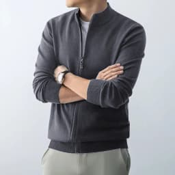 Animal Game Men's Zipper Cardigan Sweater Slim Fit Sweaters Stand Knitwear Jumper Warm Cold Blouse Zip Long Sweatcoats