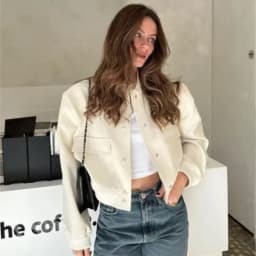Women Fashion Jacket Solid Color Coat Autumn Winter Button Baseball Aviator Cropped Jackets For Women Long Sleeve Crop Outerwear