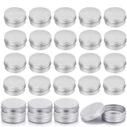 5-10pcs 5g - 100g Empty Aluminum Tins Cans Silver Metal Round Cans with Screw Lid for Salve Spices Candles Lipstick