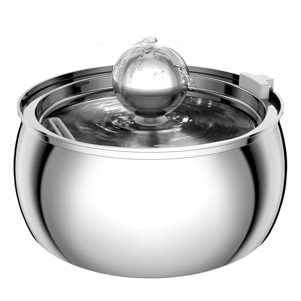 304 Stainless Steel Pet Water Fountain 4L/135 Oz with Faucet Silent Filter Automatic Dog Water Fountain Live Water Circulation