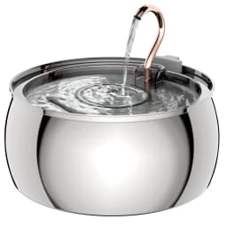 304 Stainless Steel Pet Water Fountain 4L/135 Oz with Faucet Silent Filter Automatic Dog Water Fountain Live Water Circulation