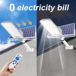 Swiatla Solar Street Lights Outdoor, 1000W Dusk to Dawn Security Lamp with 6000mAh Battery 128 LEDs Ultra Bright Solar Powered Area Light IP66 Waterproof for Driveway, Garden, Street, Patio, Yard, Pathway, Garage, Parking Lot, Basketball Court, Wall Mount