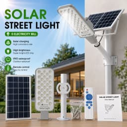 Swiatla Solar Street Lights Outdoor, 1000W Dusk to Dawn Security Lamp with 6000mAh Battery 128 LEDs Ultra Bright Solar Powered Area Light IP66 Waterproof for Driveway, Garden, Street, Patio, Yard, Pathway, Garage, Parking Lot, Basketball Court, Wall Mount