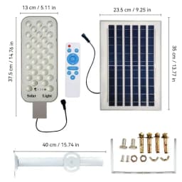 Swiatla Solar Street Lights Outdoor, 1000W Dusk to Dawn Security Lamp with 6000mAh Battery 128 LEDs Ultra Bright Solar Powered Area Light IP66 Waterproof for Driveway, Garden, Street, Patio, Yard, Pathway, Garage, Parking Lot, Basketball Court, Wall Mount