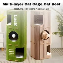 Multi-layer Cat Bed Closed Safety Cat Nest Wear-resistant Felt Cat Climbing Frame Indoor Integrated Pet Toys for All Seasons