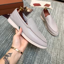 Men's Business Leather Loafers Slip-On Casual Office Work Shoes British Soft Men Driving Flats Shoes Classic Men Shoe Size 38-48