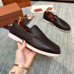 Men's Business Leather Loafers Slip-On Casual Office Work Shoes British Soft Men Driving Flats Shoes Classic Men Shoe Size 38-48