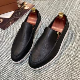 Men's Business Leather Loafers Slip-On Casual Office Work Shoes British Soft Men Driving Flats Shoes Classic Men Shoe Size 38-48