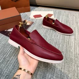Men's Business Leather Loafers Slip-On Casual Office Work Shoes British Soft Men Driving Flats Shoes Classic Men Shoe Size 38-48