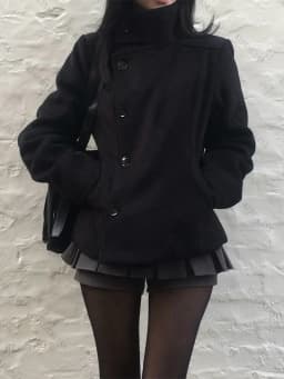 Street autumn/winter solid color women's turtleneck coat Y2K hip-hop retro Harajuku cute casual fashion versatile new women tops