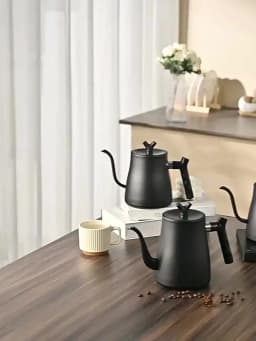 1000W Electric Gooseneck Kettle 1000ml 304 Stainless Steel Coffee Pot Intelligent Constant Temperature LED Display for CoffeeTea